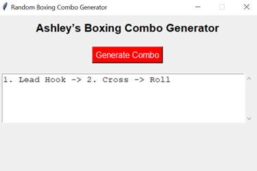 Boxing Combination Generator
